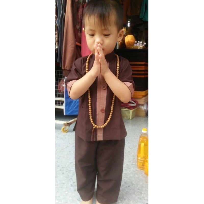 Đồ lam đi chùa# lãnh tụ phối bé