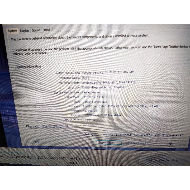 Máy tính xác tay hp 640g1