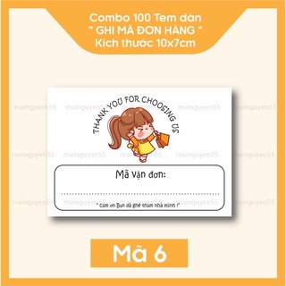 [ Sẵn ] Combo 100 Tem Ghi Mã Đơn