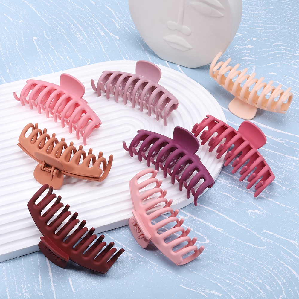 KIDSBOWS 1 Kẹp Tóc Càng Cua Bằng Acrylic Nhám Màu Trơn Kiểu Hàn Quốc Thanh Lịch Dành Cho Nữ