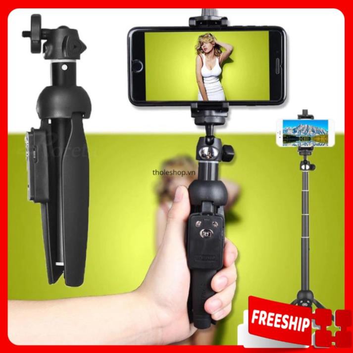 Gậy chụp hình 🔖1 ĐỔI 1 🔖 Cây gậy chụp hình đa năng kèm 3 chân Yunteng - Giá đỡ 3 chân gậy selfie từ xa 7185