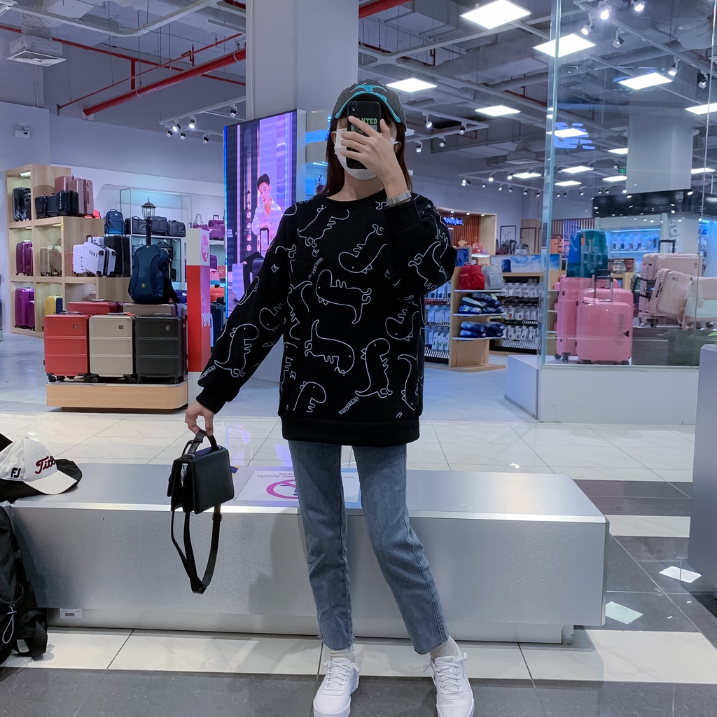 [Mã giảm 0Đ] Áo Sweater Form Rộng Tay Bồng - Áo Swt | BigBuy360 - bigbuy360.vn