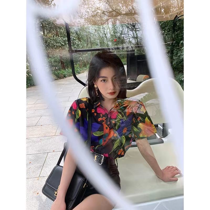 Áo Sơ Mi Ngắn Tay In Họa Tiết Nhiều Màu Mới Hợp Mùa Hè