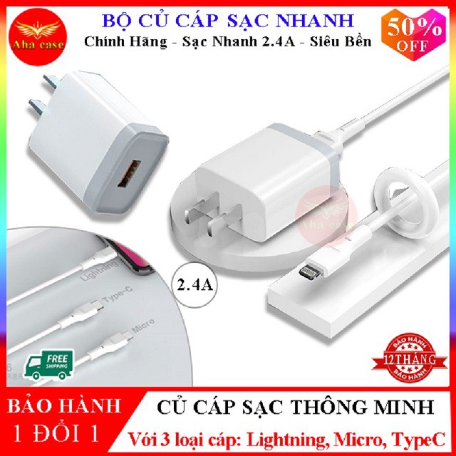 [Free Ship] Bộ củ cáp sạc nhanh sendem C66, với 3 loại chân sạc Lightning, Micro, Tốc độ sạc nhanh, an toàn, ổn định