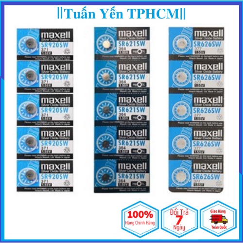 Combo 5 Viên Maxell SR626 / SR621 / SR920 / Thay Pin Đồng Hồ Đeo Tay