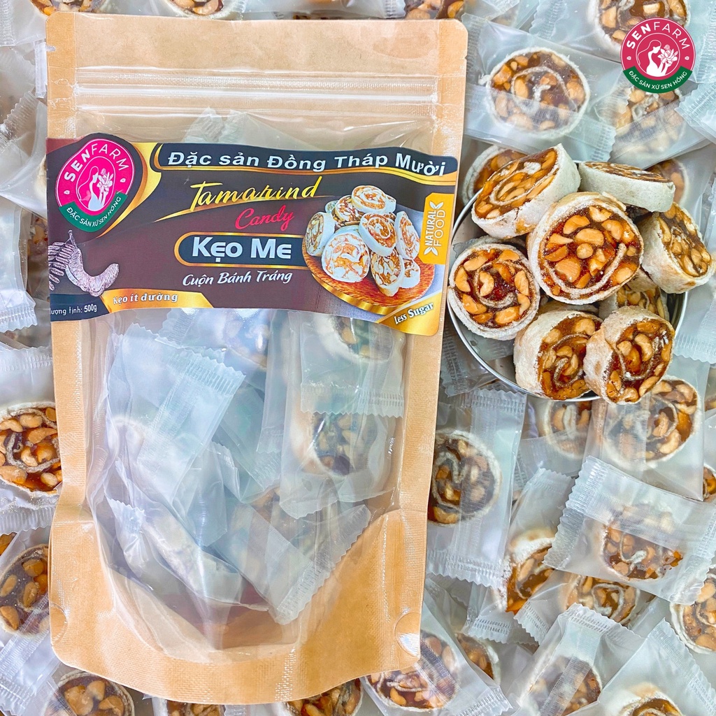 COMBO 4 bịch kẹo trái cây cuộn  bánh tráng Senfarm