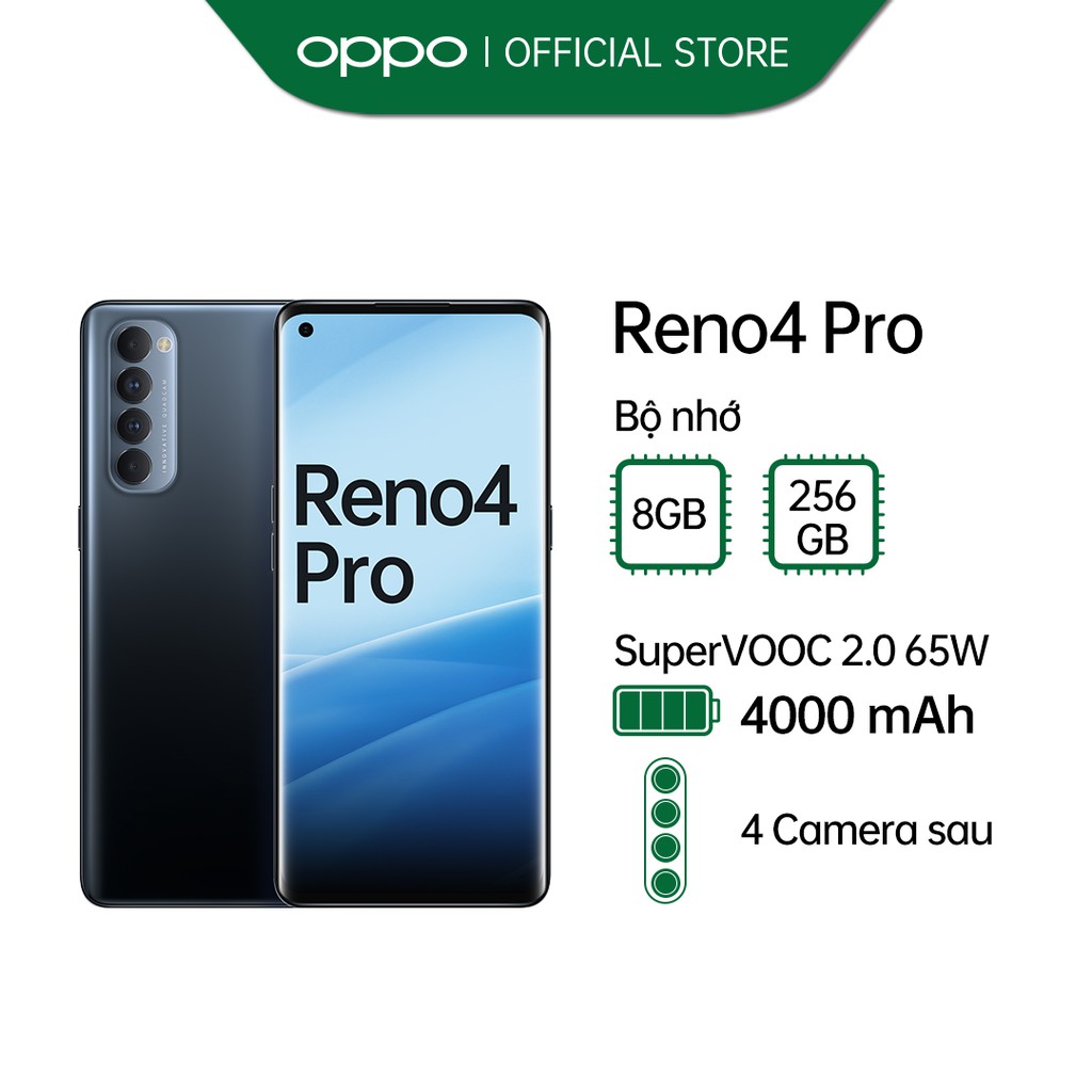 [Mã ELMALL1TR giảm 5% đơn 3TR] Điện Thoại OPPO Reno4 Pro (8GB/256GB) - Hàng Chính Hãng