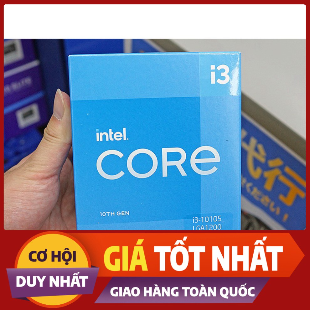 CPU Intel Core i3-10105 (3.7GHz turbo up to 4.4Ghz, 4 nhân 8 luồng, 6MB Cache, 65W) - Socket Intel LGA 1200 ( New 100%)