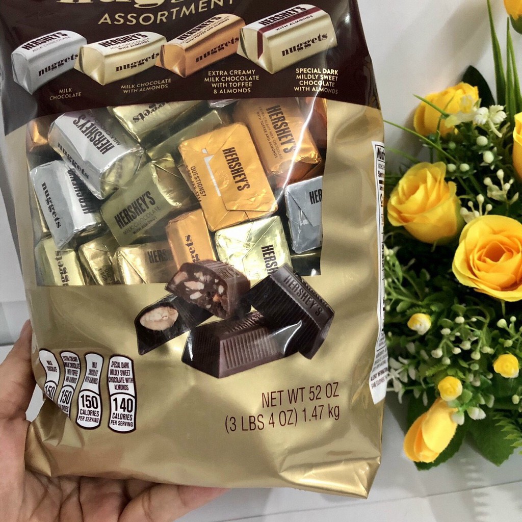 [Mã GROSALEHOT giảm 8% đơn 250K] ❤️ [Date 9/2021] Combo 10 viên (Mix 4 loại) Socola sữa Hershey's Nuggets Mỹ (Mẫu Mới) | BigBuy360 - bigbuy360.vn