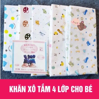 Khăn Xô Tắm 4 Lớp KiBa In Hình Xuất Nhật