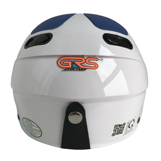 Mũ bảo hiểm GRS A102 (Trắng line xanh)