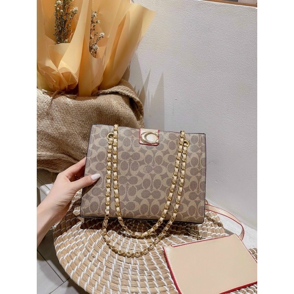 Túi xách dáng công sở kèm ví coach❣️Freeship❣️