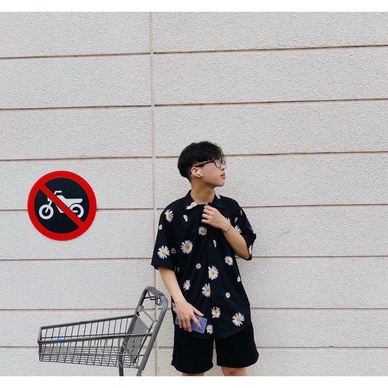 Áo sơ mi form rộng tay lở nam nữ mặc đều đẹp chất lụa mềm mịn cực thoát mát, áo sơ mi đôi cặp nhóm đủ size
