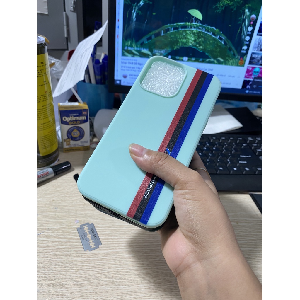 Ốp lưng silicon màu cho xr độ 13pro/14pro khít đẹp chống bụi bẩn
