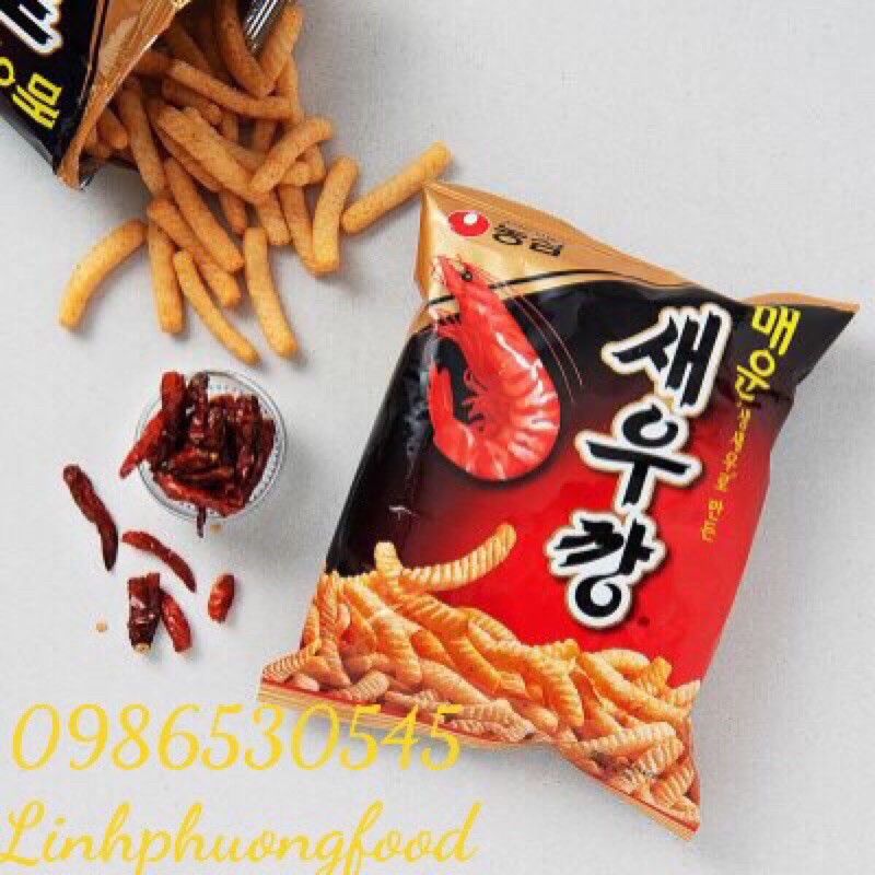 Snack tôm cay 90g hàng nội địa Hàn Quốc