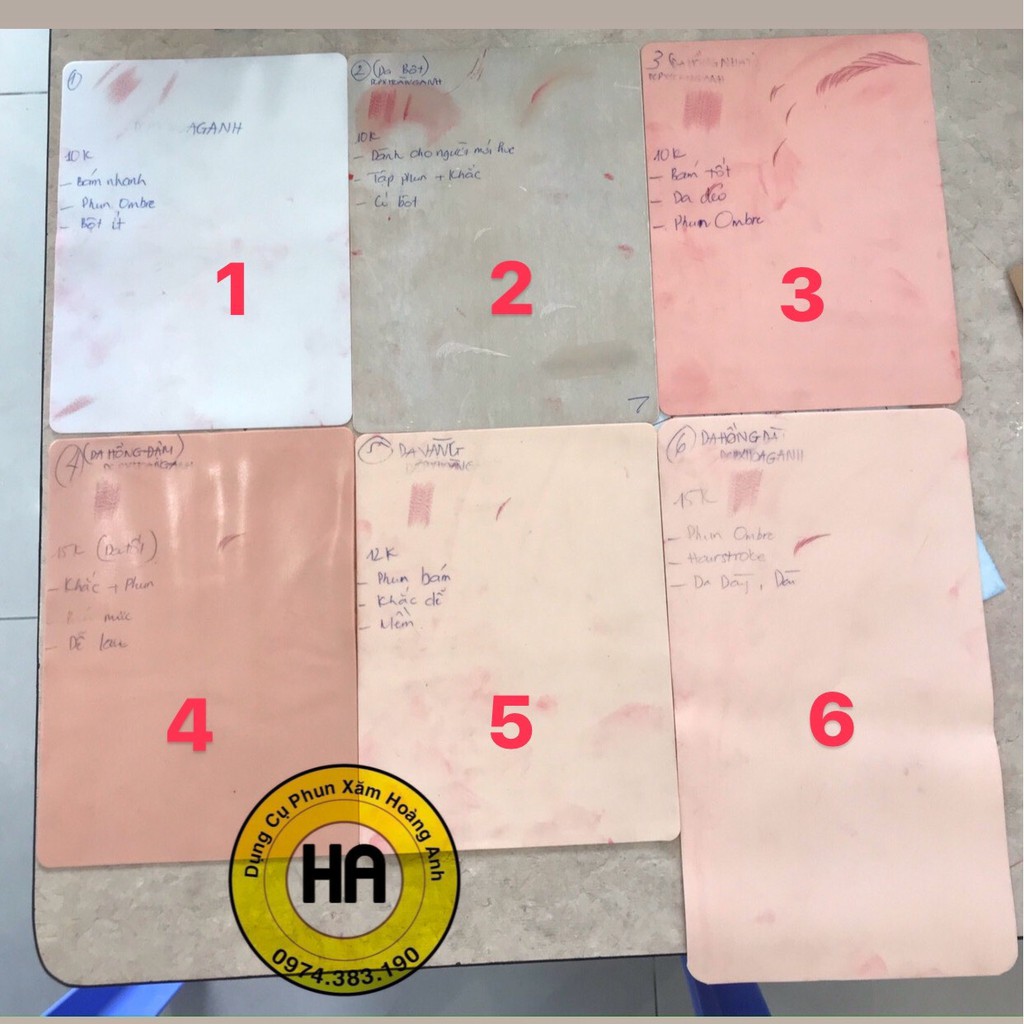 Da Giả Tập Điêu Khắc Phun Xăm Bột và Không Bột | dcpxhoanganh