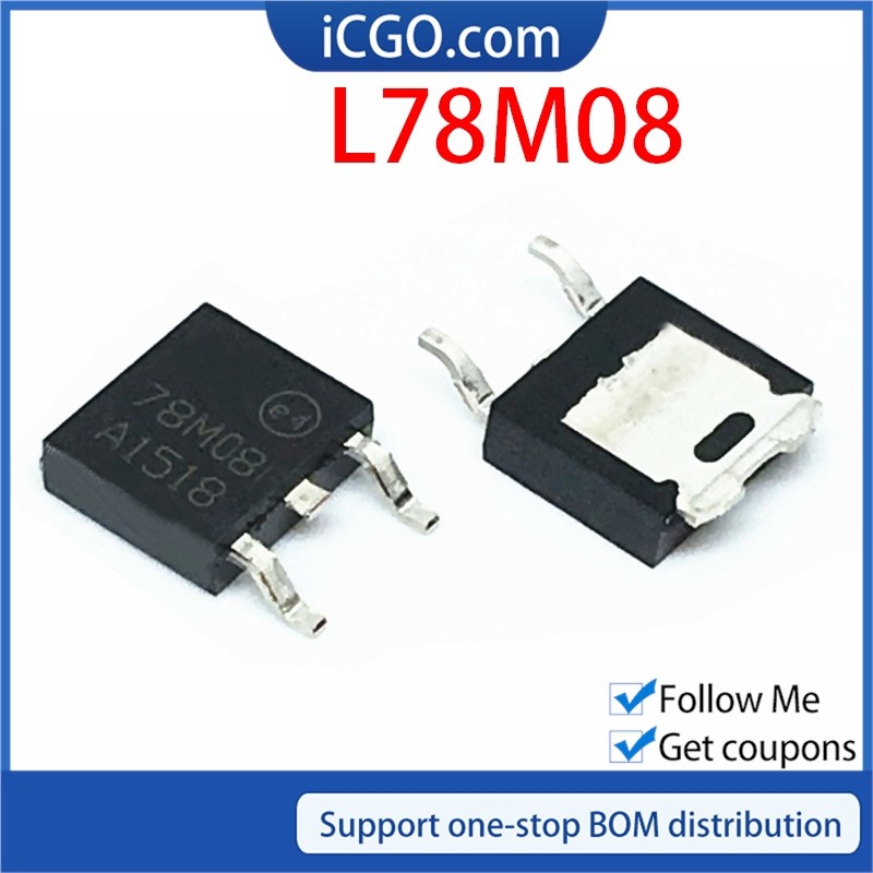 10 CÁI 7808 78M08 TO252 L78M08CDT L78M08 ba bộ điều chỉnh TO-252 SMD mới ic