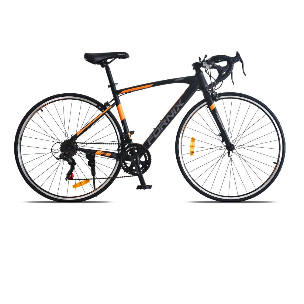 Xe đạp đua FORNIX F8 Bộ truyền động Shimano 14 tốc độ Cùi Đề Shimano Tourney TZ Vòng Bánh 700C màu Xám Cam Đen