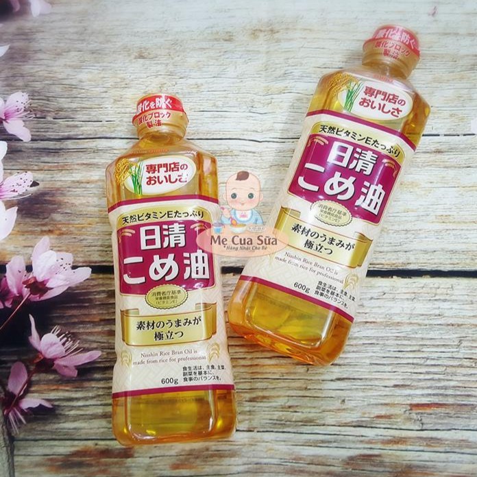 DẦU GẠO CHIÊN XÀO NHẬT BẢN CHAI 600G CHO BÉ TRÊN 8TH