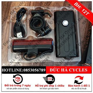 Đèn xe đạp - Combo đèn trước và đèn sau xe đạp thể thao