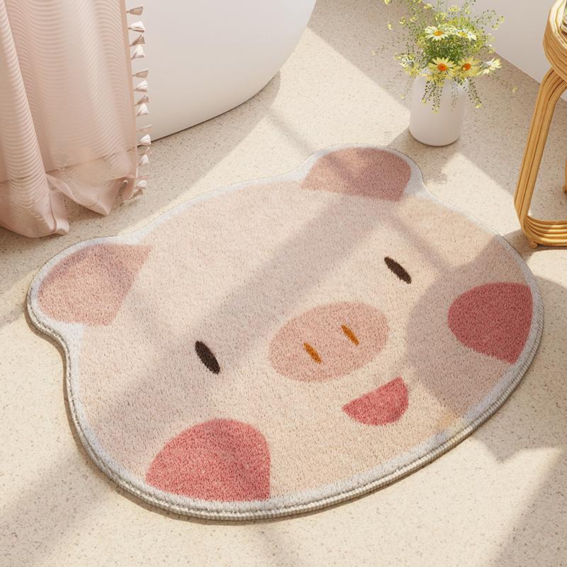 Thảm Chùi Chân Chống Trượt Thấm Hút Nước Tốt In Họa Tiết Hoạt Hình Dễ Thương