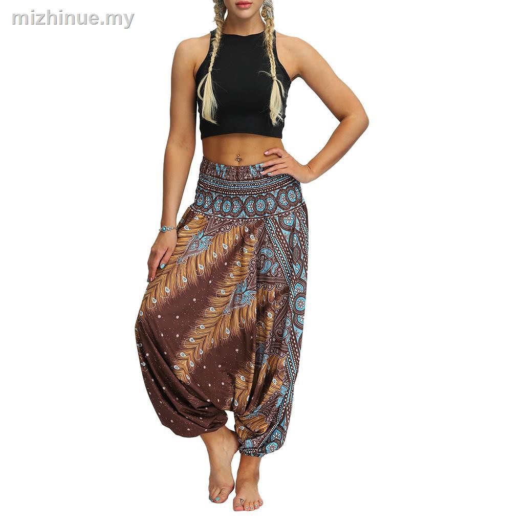 ALADDIN Quần Yếm Baggy Dáng Rộng Phong Cách Boho Thời Trang Cho Nữ