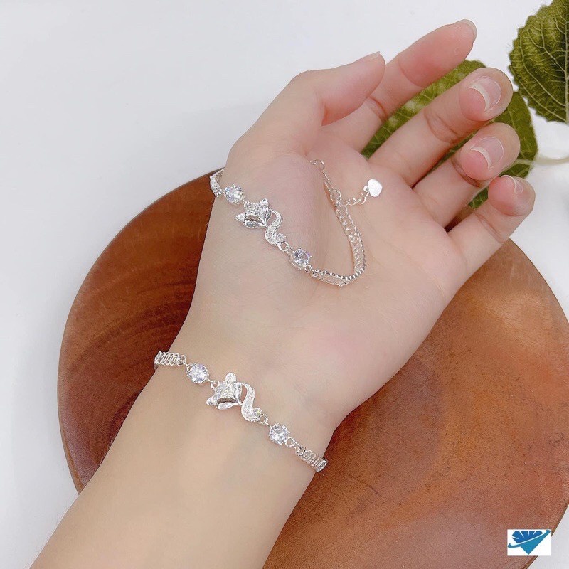 Lắc tay hồ ly bạc cho nữ - Kho sỉ bạc Nhất Linh