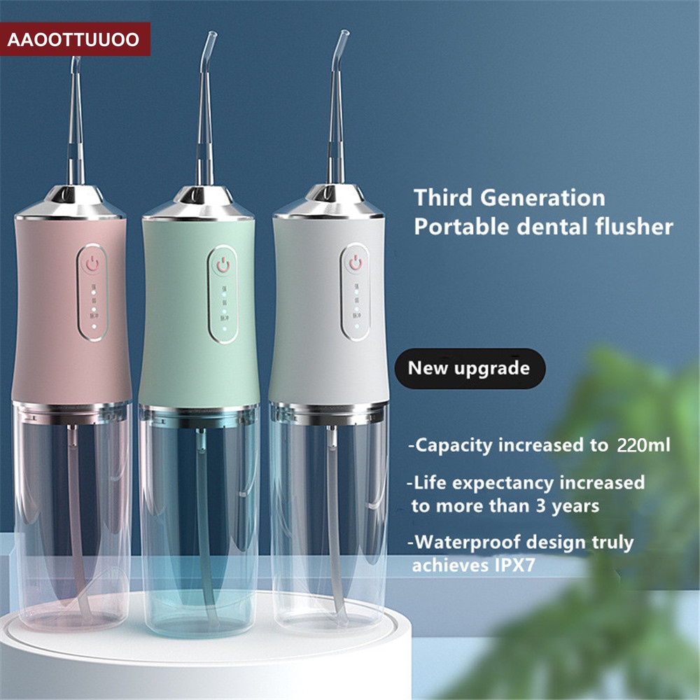 (Hàng Mới Về) Máy Phun Nước Vệ Sinh Răng Miệng Đa Năng Sạc Usb Tiện Dụng