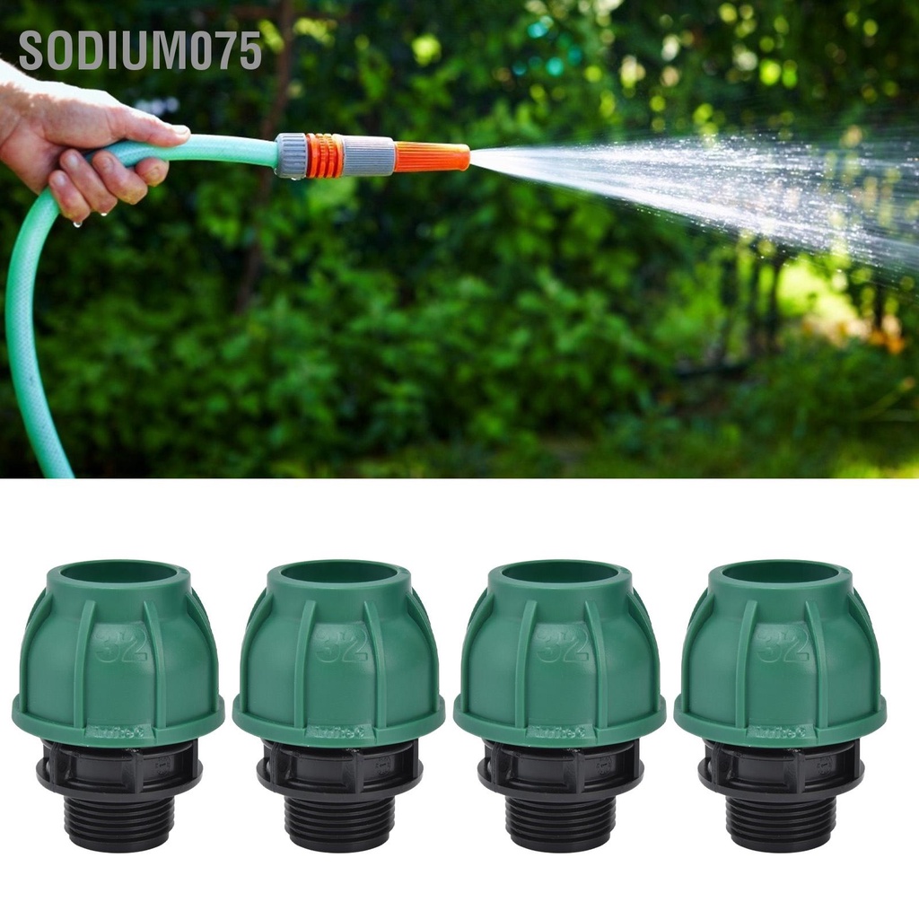 Sodium075 4PCS Đầu nối chặt chẽ bằng chất lỏng G1 Chủ đề bên ngoài Chặt thẳng ống dẫn