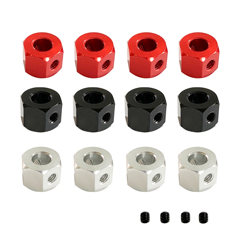 Bộ 4 Đầu Nối Trục Bánh Xe 5mm Sang 12mm Cho WPL D12 C14 C24 B14 B16 MN D90 D91 RC