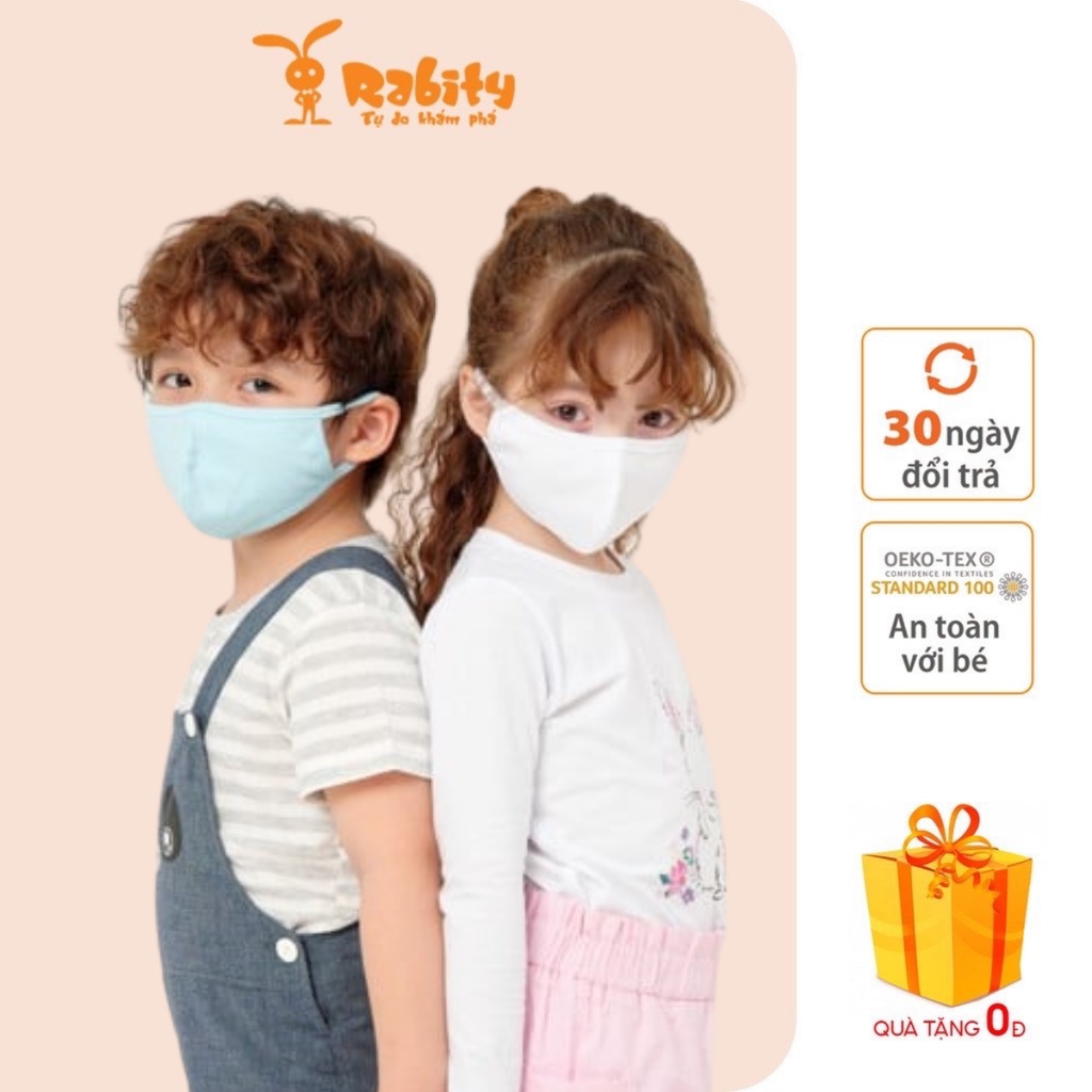 Set 2 chiếc Khẩu trang màu sắc ngẫu nhiên Rabity 2100 (quà tặng không bán)