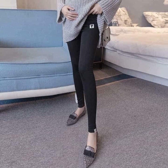 Quần legging mèo lót lông, chất conton siêu đẹp