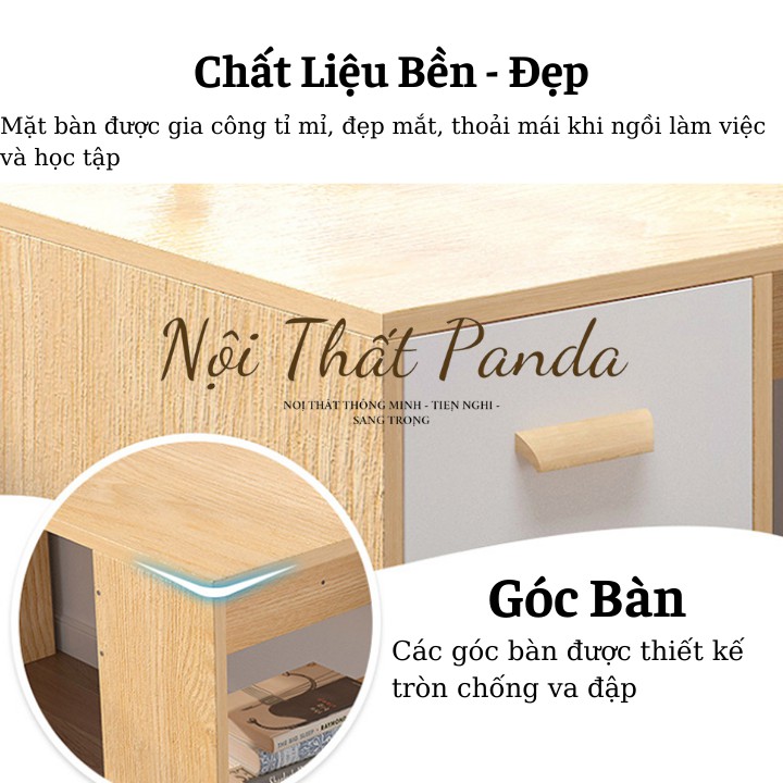 Bàn Làm Việc Kết Hợp Giá Để Sách Và Ngăn Kéo - Bàn Gỗ Cao Cấp