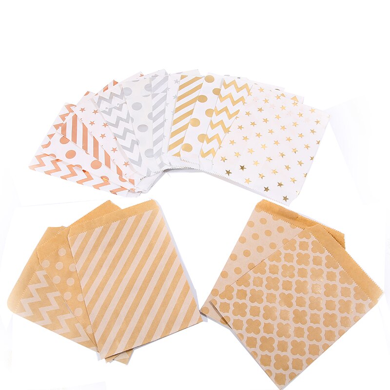 25 cái / gói Túi quà 18 cm túi giấy an toàn thực phẩm túi sinh nhật tiệc cưới túi quà tặng khách túi đóng gói quà