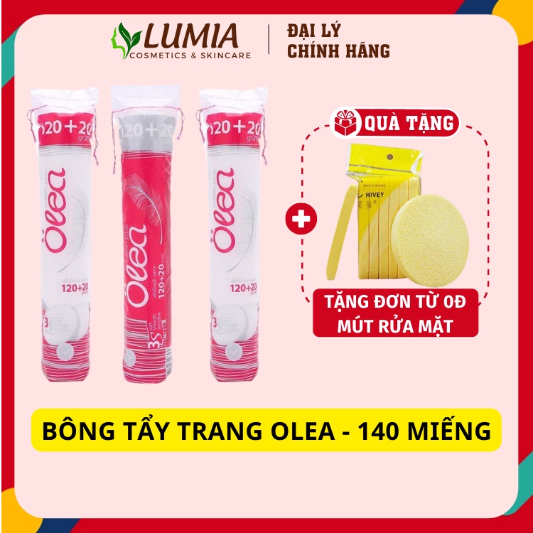 Bông Tẩy Trang Olea Cotton Pads (140 Miếng)