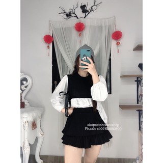 Chân váy tầng xếp ly sang chảnh