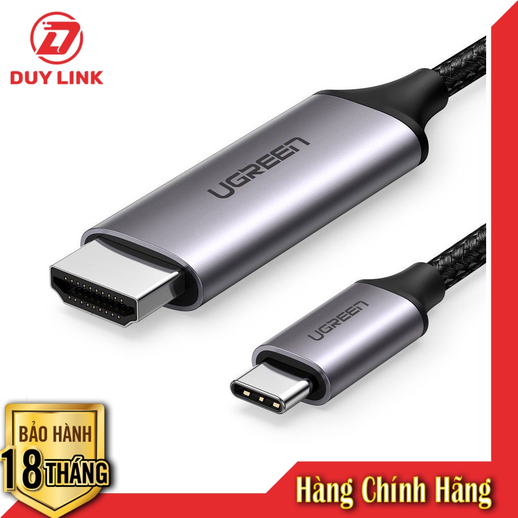Ugreen 50766 3M 4K 60hz usb Type C sang HDMI Cáp dữ liệu truyền âm thanh hình ảnh MM142