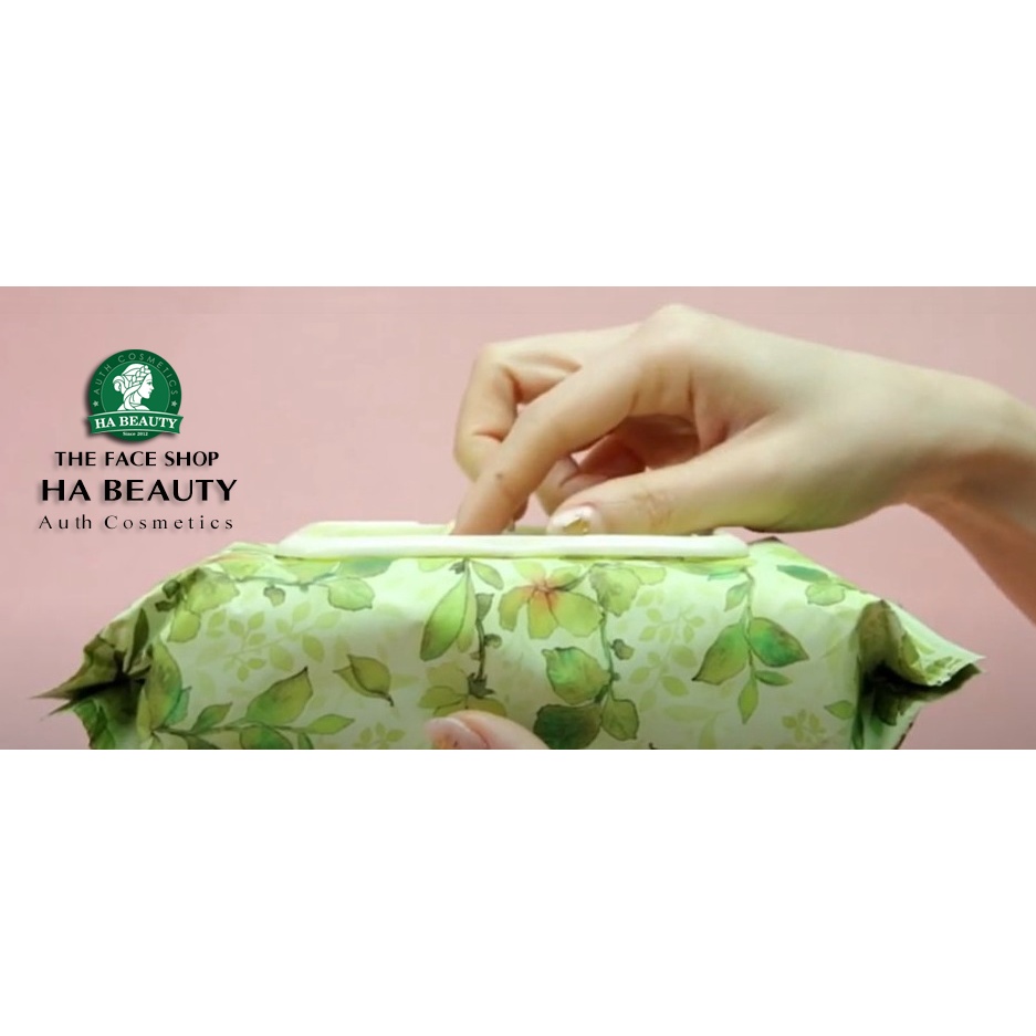 Khăn giấy tẩy trang làm sạch dịu nhẹ cho da chiết xuất thiên nhiên an toàn The Face Shop Herb Day Cleasing Tissue 20ea