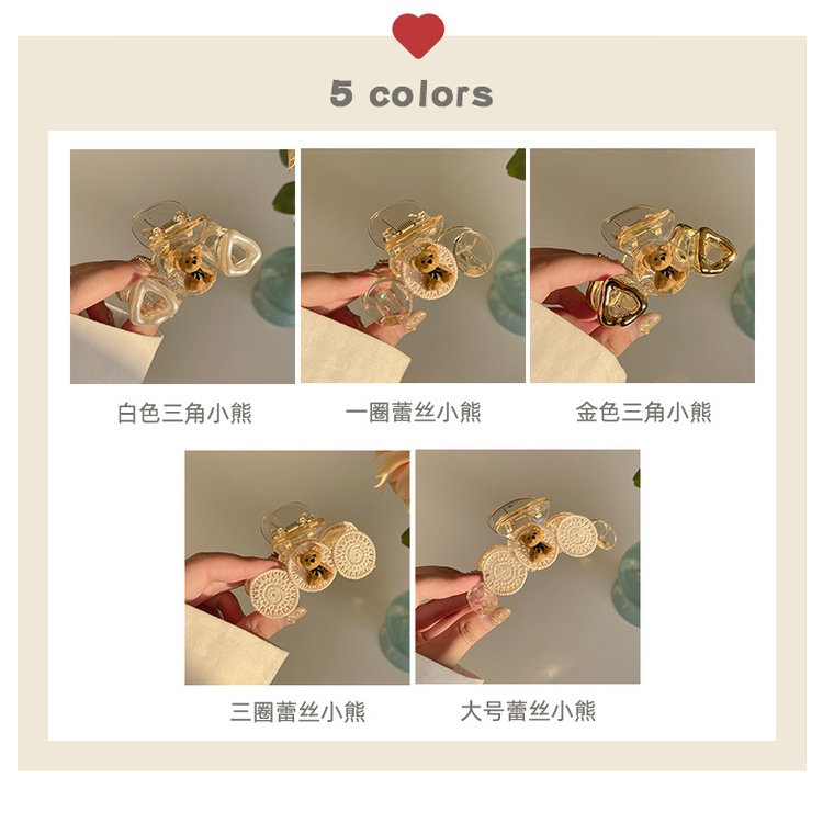 Kẹp tóc SEAGLOCA họa tiết gấu thời trang Hàn Quốc đáng yêu