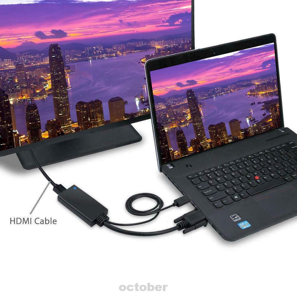 VGA TO HDMI Connector Durable Easy Use Professional USB Power Converter | BigBuy360 - bigbuy360.vn