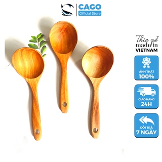 Muôi Múc Canh Size Bé 20cm x 6.5cm Chất Liệu Gỗ Nhãn Tự Nhiên - Chính Hãng CAGO
