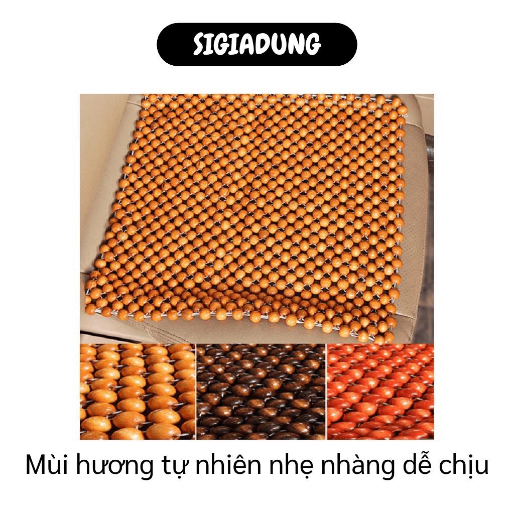 [SGD] Miếng Đệm Lót Ghế - Miếng Lót Ghế Xe Hơi Có Hạt Gỗ, Chống Nóngg, Massage Cao Cấp 45cm 7464