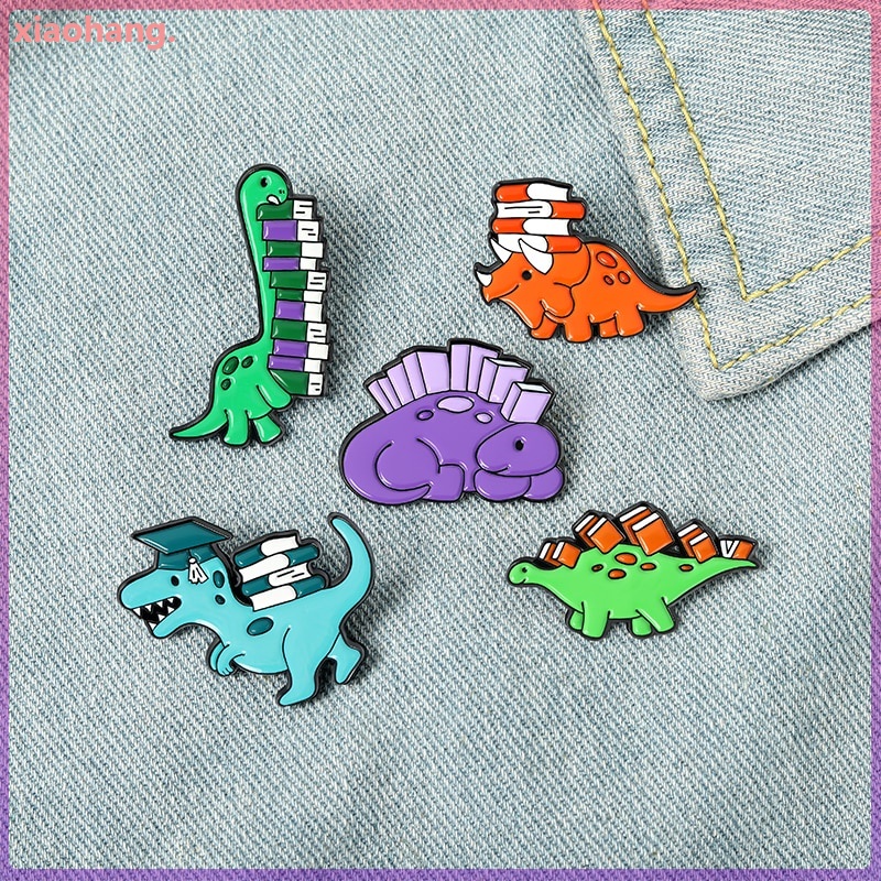Huy hiệu cài áo hình khủng long hoạt hình ngộ nghĩnh