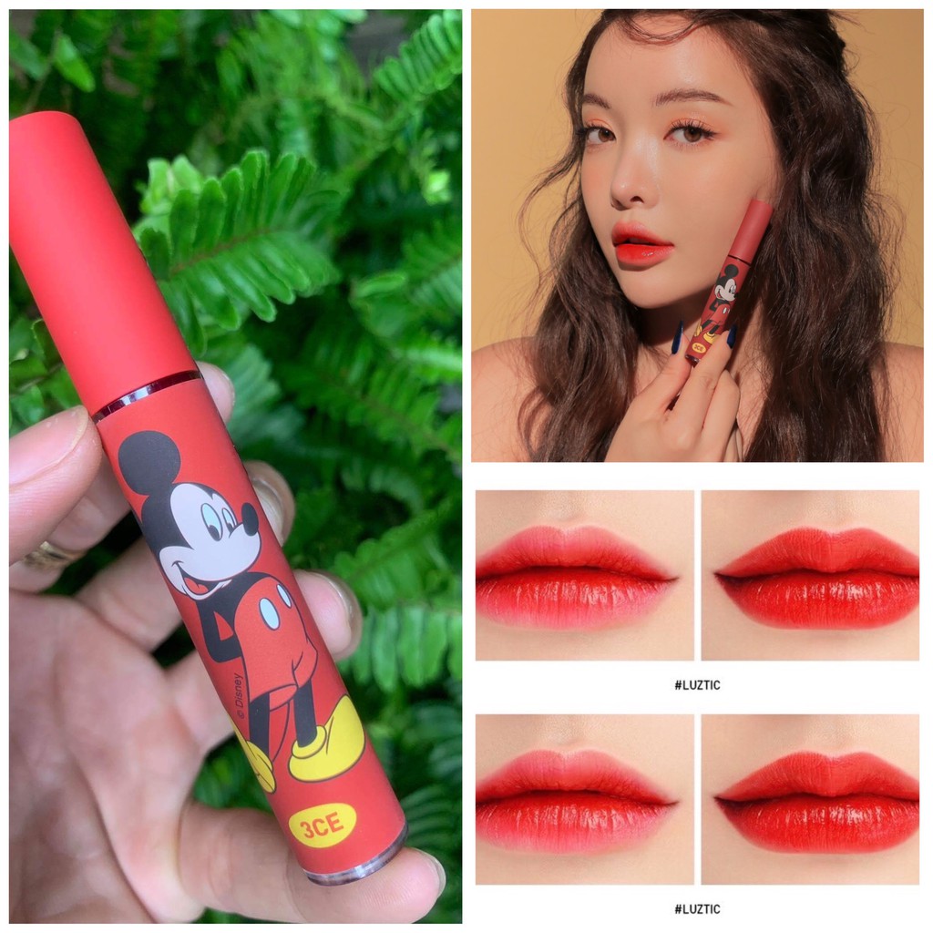 Son 3CE Disney Mickey Tatoo Lip Tint Màu Luztic