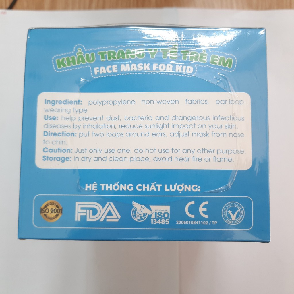 KHẨU TRANG Y TẾ MIRRA CHO BÉ TRAI (6-12 TUỔI ,HỘP 50 CÁI) HOẠT TIẾT HOẠT HÌNH | BigBuy360 - bigbuy360.vn