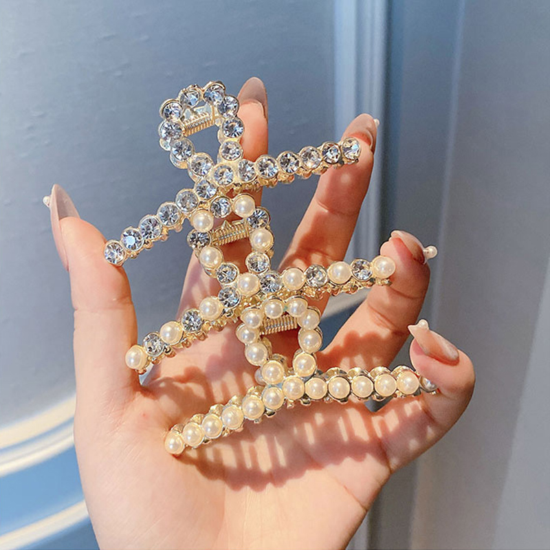 Kẹp tóc hình đuôi cá đính ngọc trai nhân tạo phong cách Hàn Quốc dành cho nữ