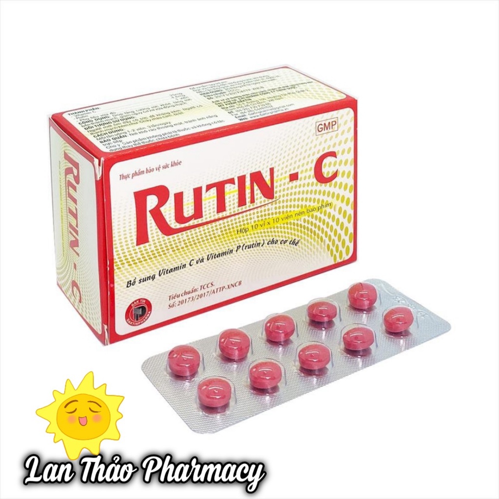 VIÊN UỐNG RUTIN C HỘP 100 VIÊN GIÁ TỐT