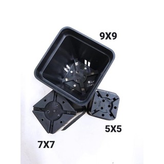 combo 10 chậu nhựa vuông các size