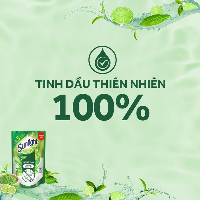 Nước rửa chén Sunlight (750g) Hương Matcha Trà Nhật / Muối Khoáng & Lô Hội