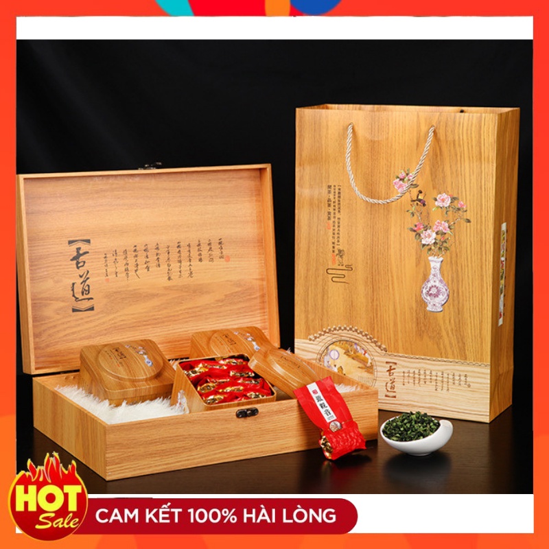 TRÀ THIẾT QUAN ÂM HẢO HẠNG 250g -HỘP GỖ SANG TRỌNG NHẤT NĂM 2022 .tặng khăn dưỡng ấm 39k
